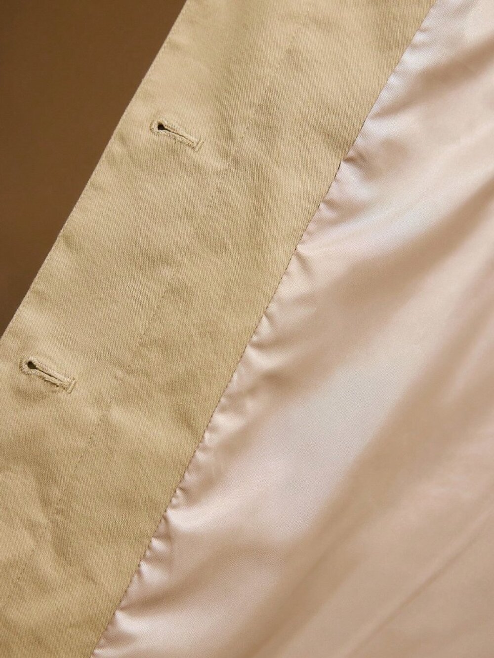 Khaki Casual Women's Oversized Pocket Cotton Trench Coat - Picture 7 of 7